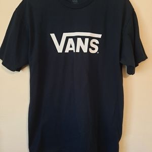 Mens navy blue vans tee size large